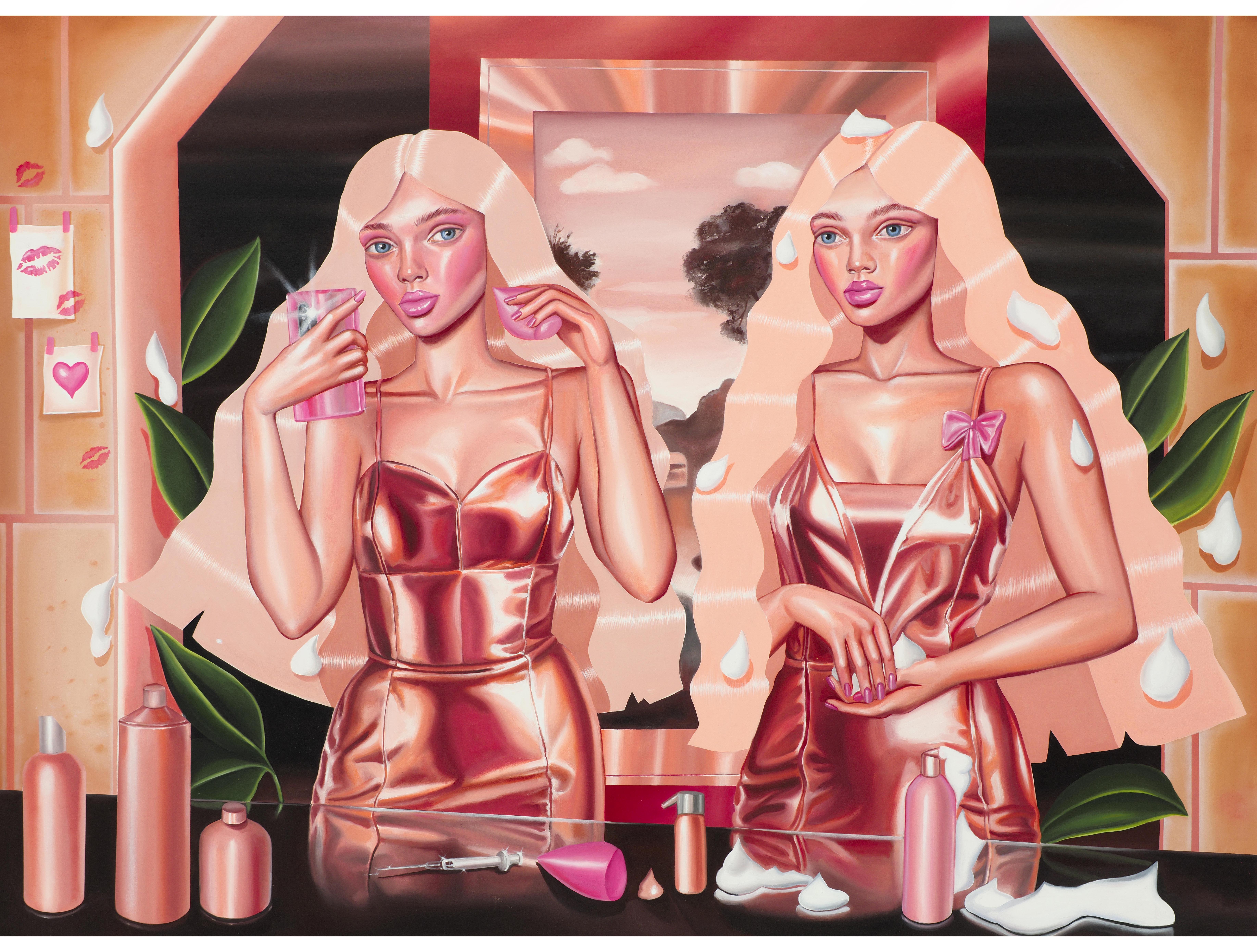 ioana baltan, beauty, painting, cartoon glam, pop art, london 2025