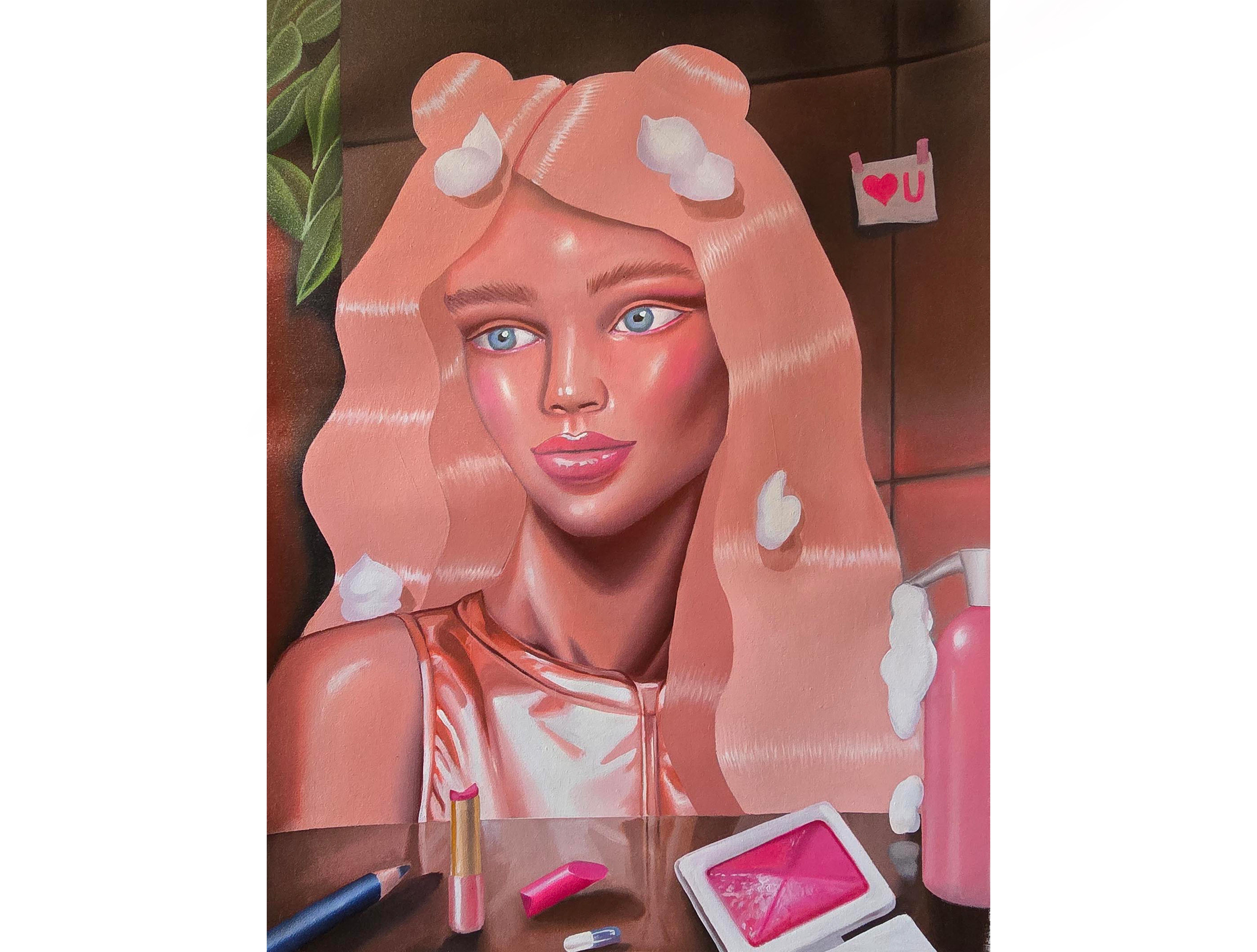 ioana baltan, beauty, painting, cartoon glam, pop art, london 2025